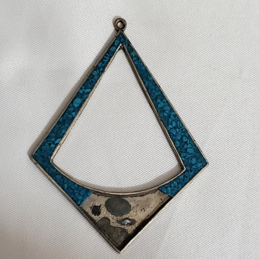 Damaged Turquoise Alpaca Mexico Earring Repair Repurpose Craft 10$